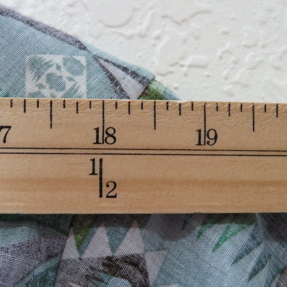 Brooklyn Cloth* Men's Short Sleeve Button Down Curved Hem BOHO Shirt~ Size Large - Picture 5 of 10